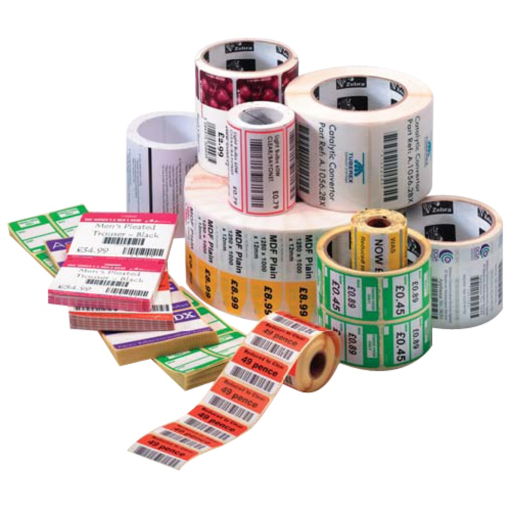 Zebra Z-Select 4000T - Paper - ultra-smooth - permanent acrylic adhesive - coated - bright white - 4 in x 6 in 1680 label(s) (4 roll(s) x 420) labels - for Zebra GX420; GK Series GK420; G-Series GC420; GX Series GX420, GX430; LP 28XX; TLP 28XX