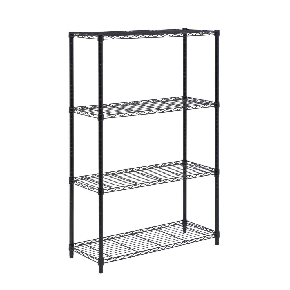Honey-Can-Do Urban Steel Adjustable Shelving Unit, Black