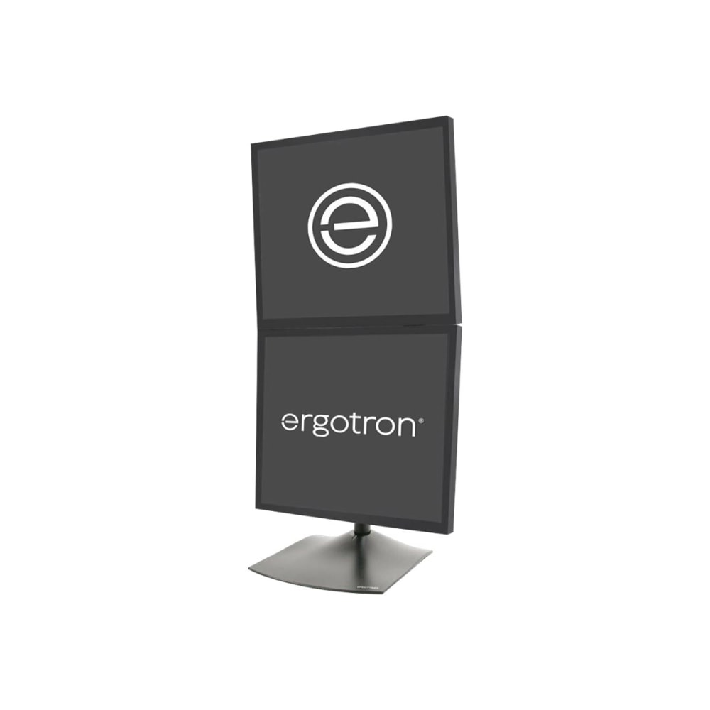 Ergotron DS100 - Mounting kit (2 pivots, 2 VESA adapters, base, 28in pole) - low profile - for 2 LCD displays - aluminum, steel - black - screen size: up to 27in - desktop