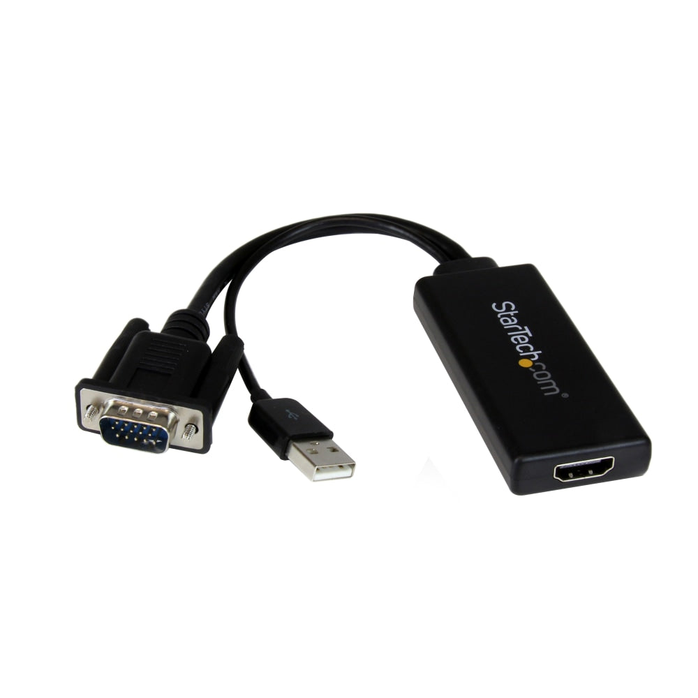 StarTech.com VGA to HDMI Adapter With USB Audio & Power