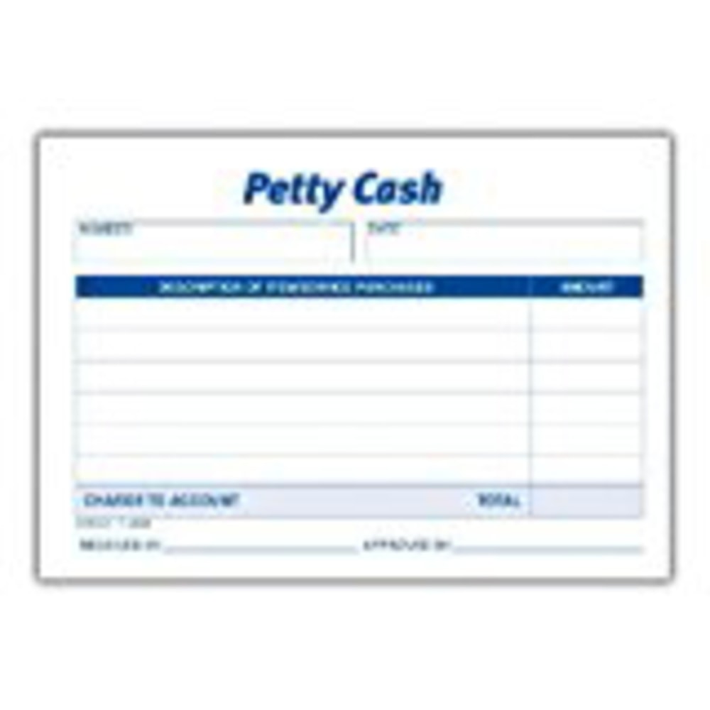 Tops Received of Petty Cash Form, 5in x 3-1/2in