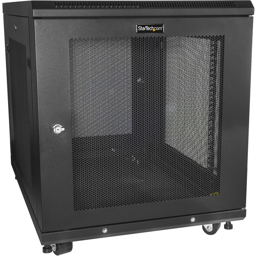 StarTech.com Server Rack Cabinet - 12U - 31in Deep Enclosure - Network Cabinet - Rack Enclosure Server Cabinet - Data Cabinet - For Server, LAN Switch, Patch Panel, A/V Equipment - 12U Rack Height x 19in Rack Width x 30.70in Rack Depth - Black