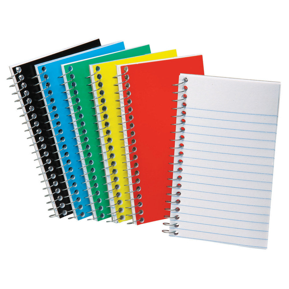 Ampad Sidebound Memo Book, 50 Sheets, 5in x 3in, Assorted Cover