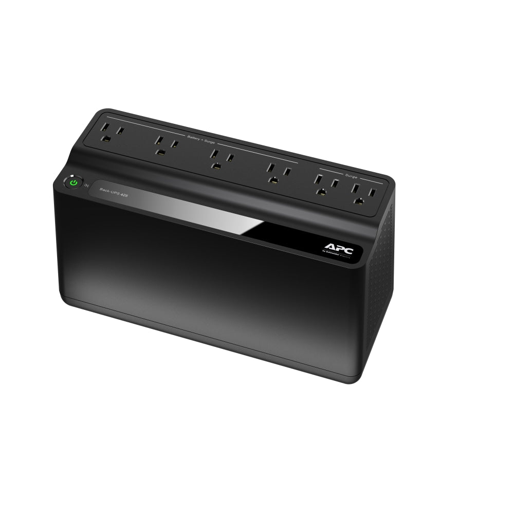 APC Back-UPS BE425M Battery Backup, 6 Outlet, 425VA/255W