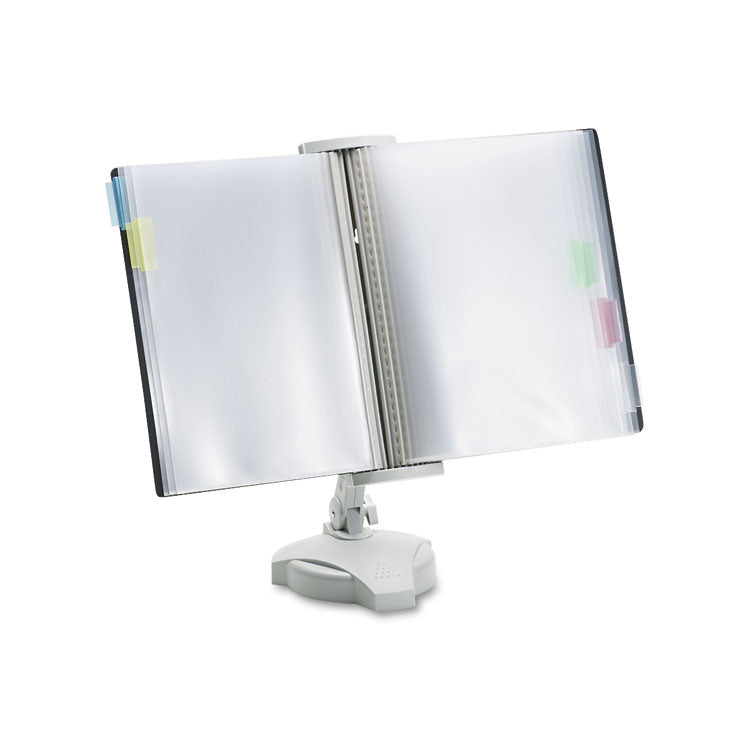 Reference Rack, Plastic, Letter, 10 Pockets, Platinum