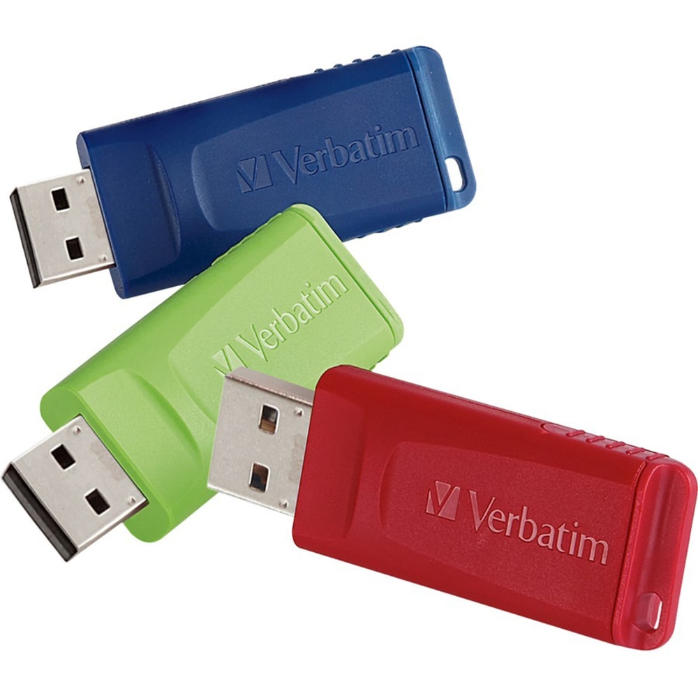 Verbatim Store "n Go USB Flash Drive, 8GB, Pack of 3