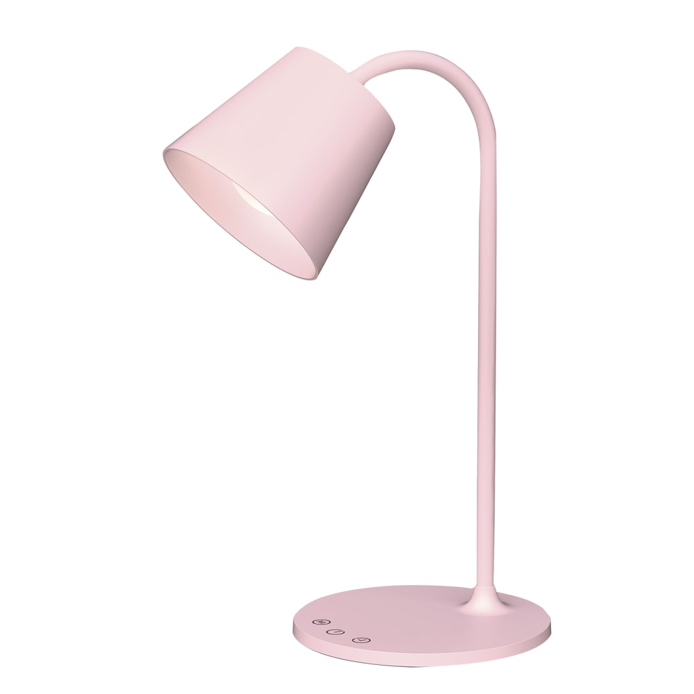Realspace Kessly LED Desk Lamp With USB Port, 17inH, Pink