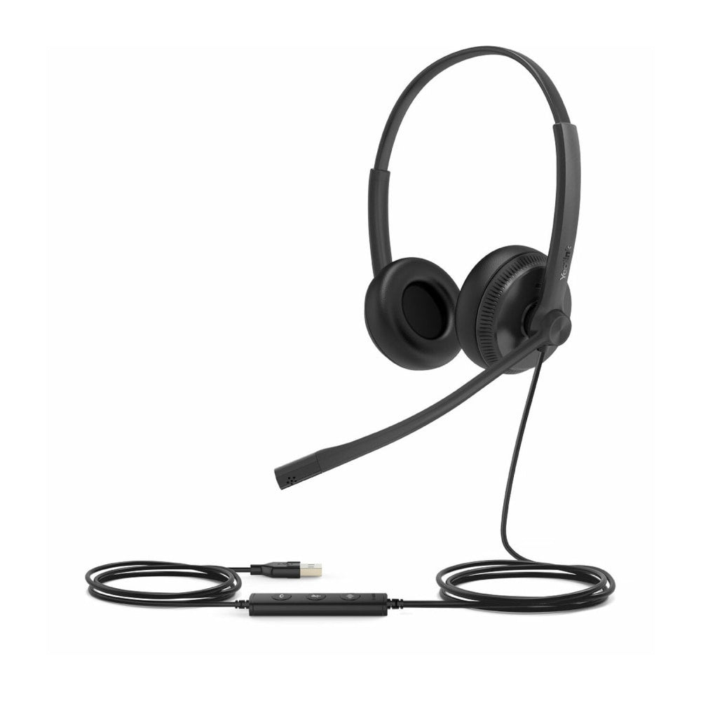 Yealink Dual USB Wired Headset, Black, YEA-UH34-DUAL-USBC
