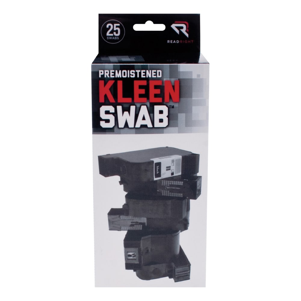 Advantus KleenSwab Read/Right Cleaning Swabs, Case Of 25