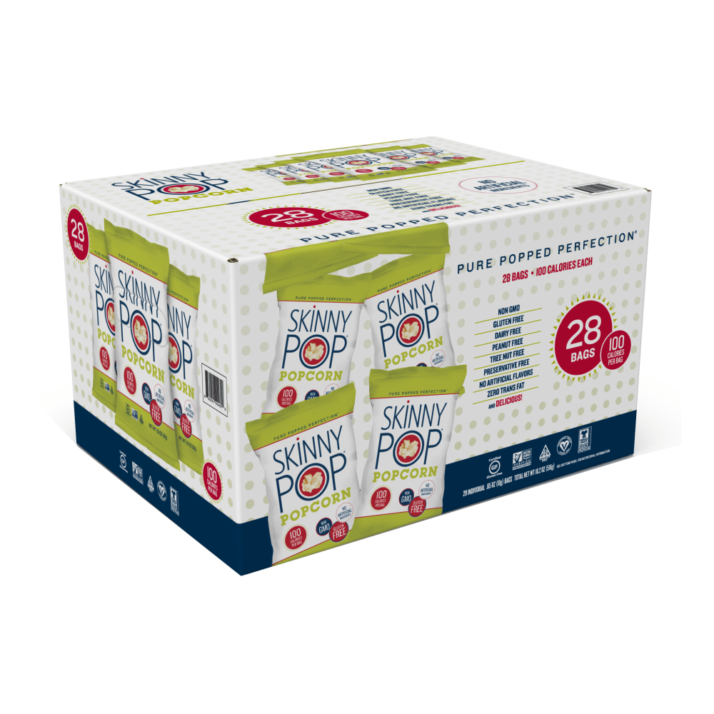 Skinny Pop Salted Popcorn, Box Of 28 Packs