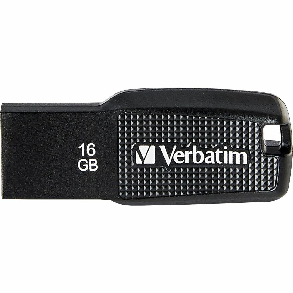 Verbatim 16GB Ergo USB Flash Drive - Black - 16GB - Black