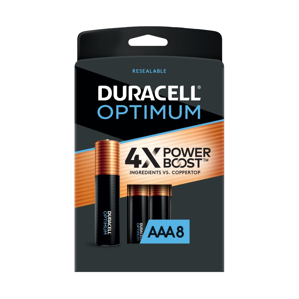 Duracell Optimum AAA Alkaline Batteries, Pack Of 8