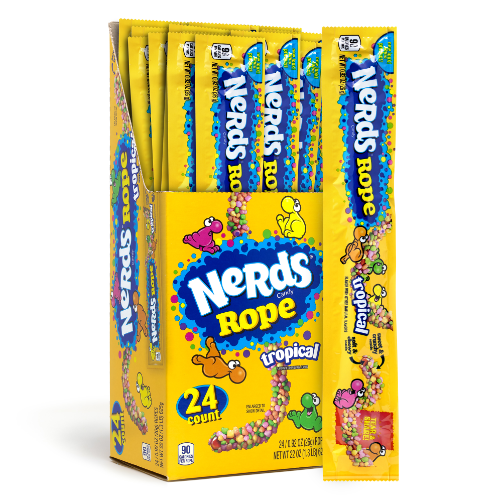 Nerds Rope Tropical, Pack Of 24 Ropes