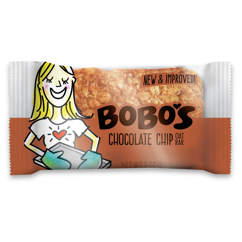 BoBos Oat Bars Chocolate Chip, 3.5 Oz, Box of 48 Bars