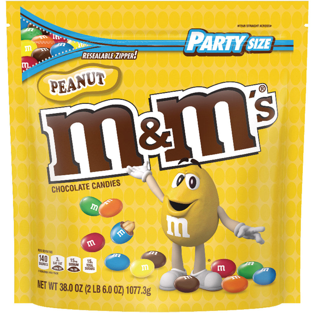 M&Ms Peanut Chocolate Candies, 38 Oz