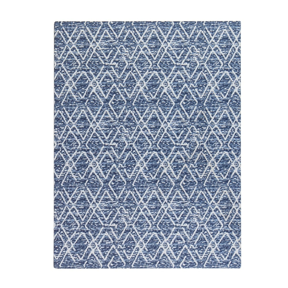 Realspace Designer Chair Mat, 36inW x 48inD, Blue/Ivory