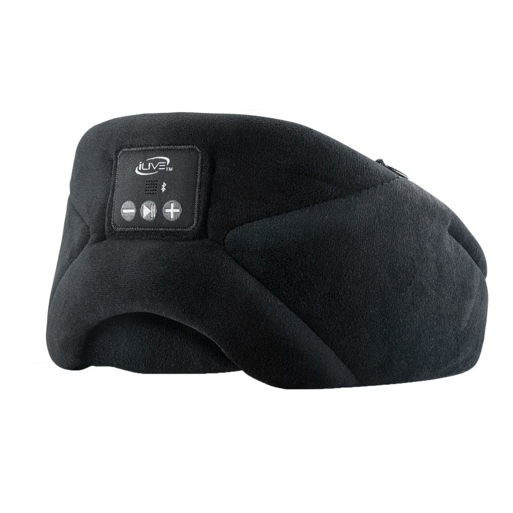iLive Wireless Sleep Mask Headphones, Black, IAHB31B