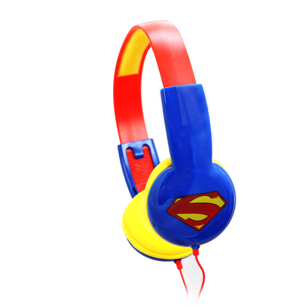 Sakar Superman Kid-Safe Adjustable Headphones, Blue