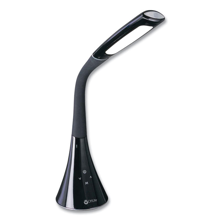 Wellness Series Swerve LED Desk Lamp, 23.25" High, Black