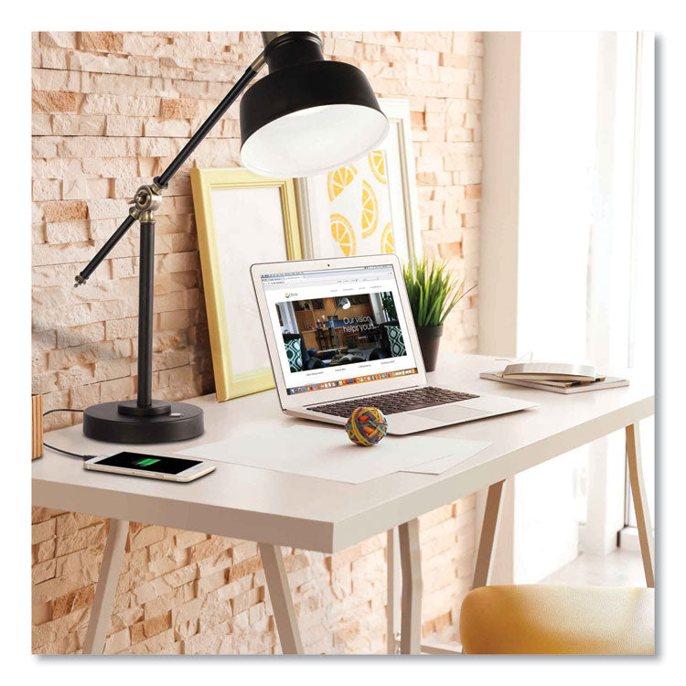 Wellness Series Balance LED Desk Lamp, 4" to 18" High, Black