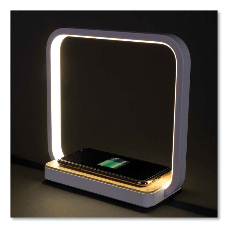 Wireless Charging Station with Night Light, USB, White