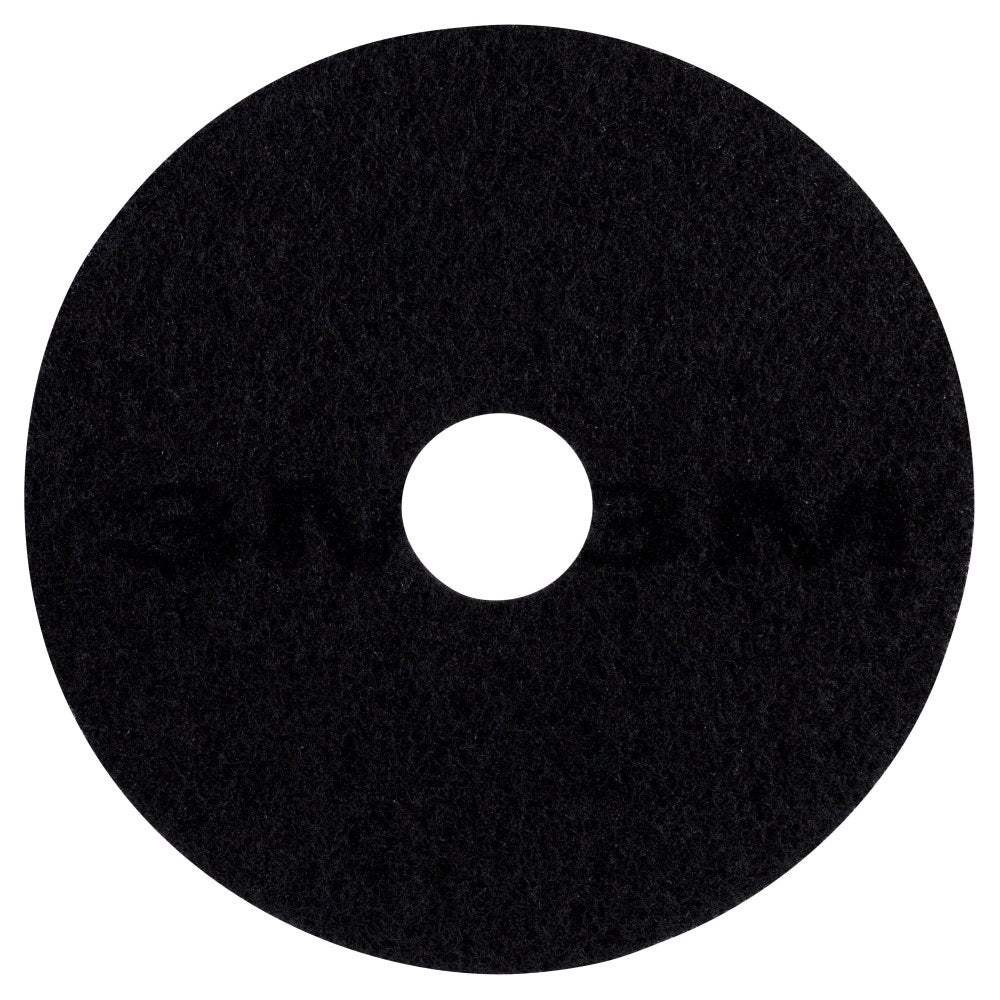 3M 7200 Stripping Floor Pads, 17in Diameter, Black, Box Of 5