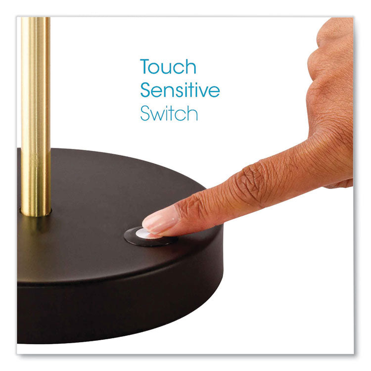 Wellness Series Adapt LED Desk Lamp, 7" to 22" High, Black