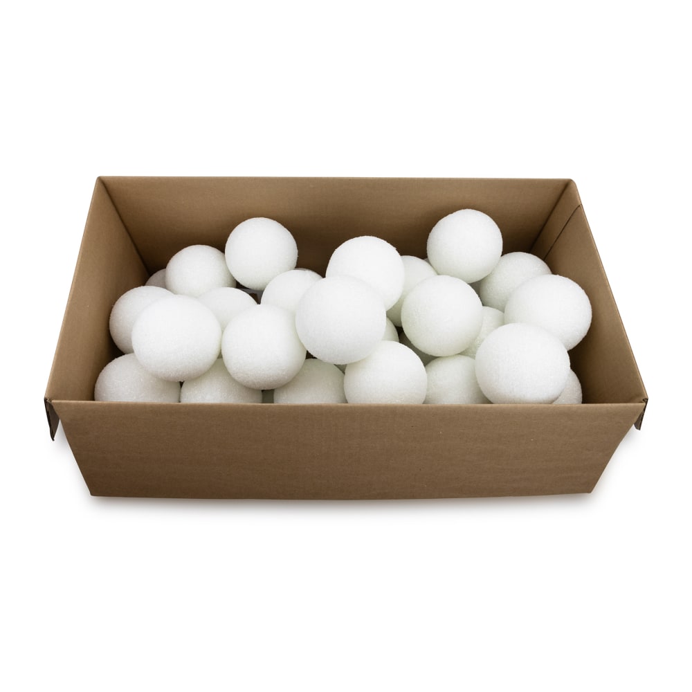 Hygloss Craft Foam Balls, 4 Inch, White, Pack Of 36