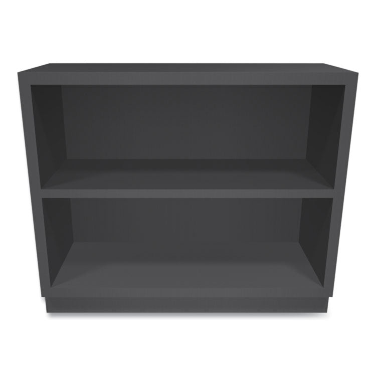 Metal Bookcase, Two-Shelf, 34.5w x 12.63d x 29h, Charcoal