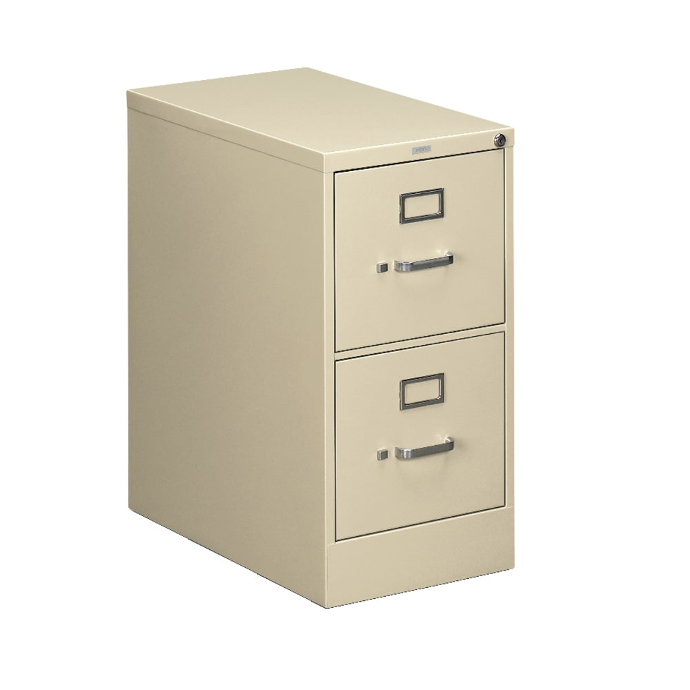 HON 510 25inD Vertical 2-Drawer File Cabinet, Putty