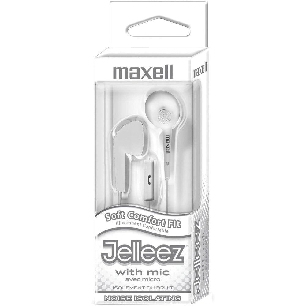 Maxell Jelleez Earbuds, White, MAX199728