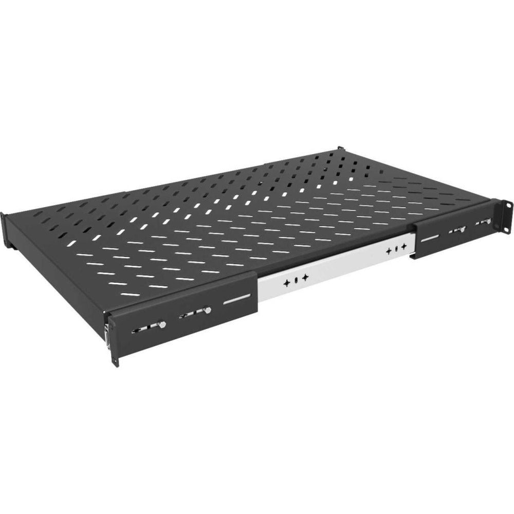 Vertiv 1U Depth Adjustable Sliding Shelf 100lbs - 1U Rack Height x 19in Rack Width x 33.60in Rack Depth - Rack-mountable - Black - Metal - 100 lb Maximum Weight Capacity