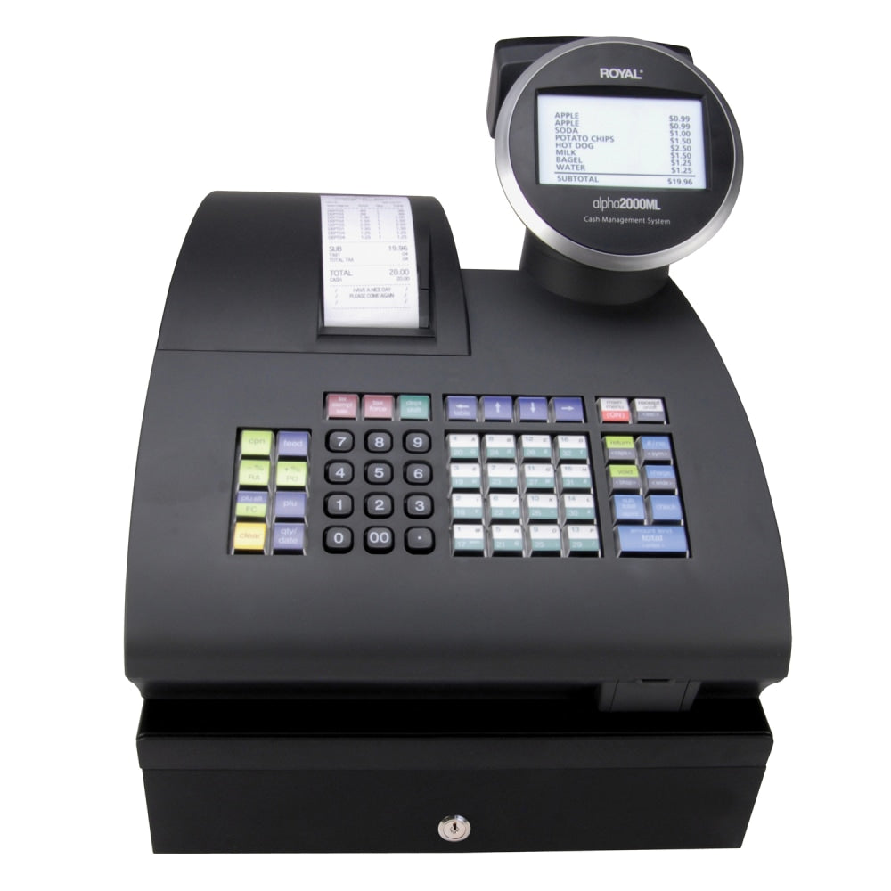 Royal 2000ML Electronic Cash Register, Black, ROY89396T