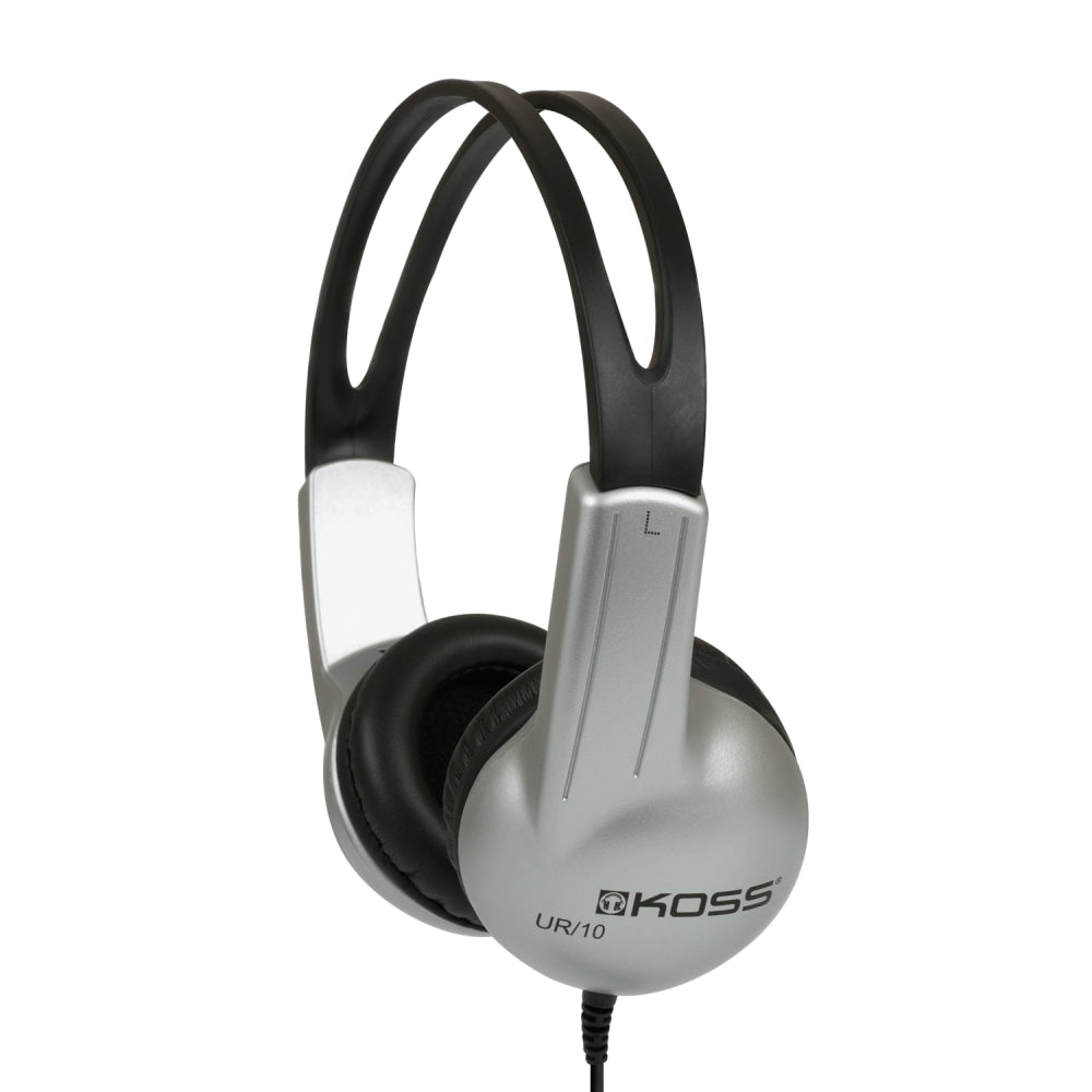 Koss UR10 Stereo Headphones, Silver