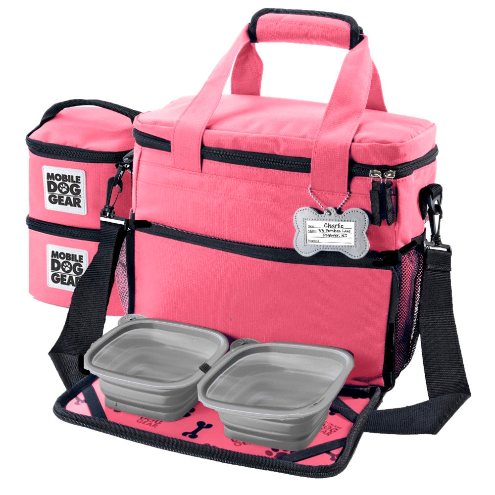Overland Dog Gear Week Away Bag For Medium/Large Dogs, Pink