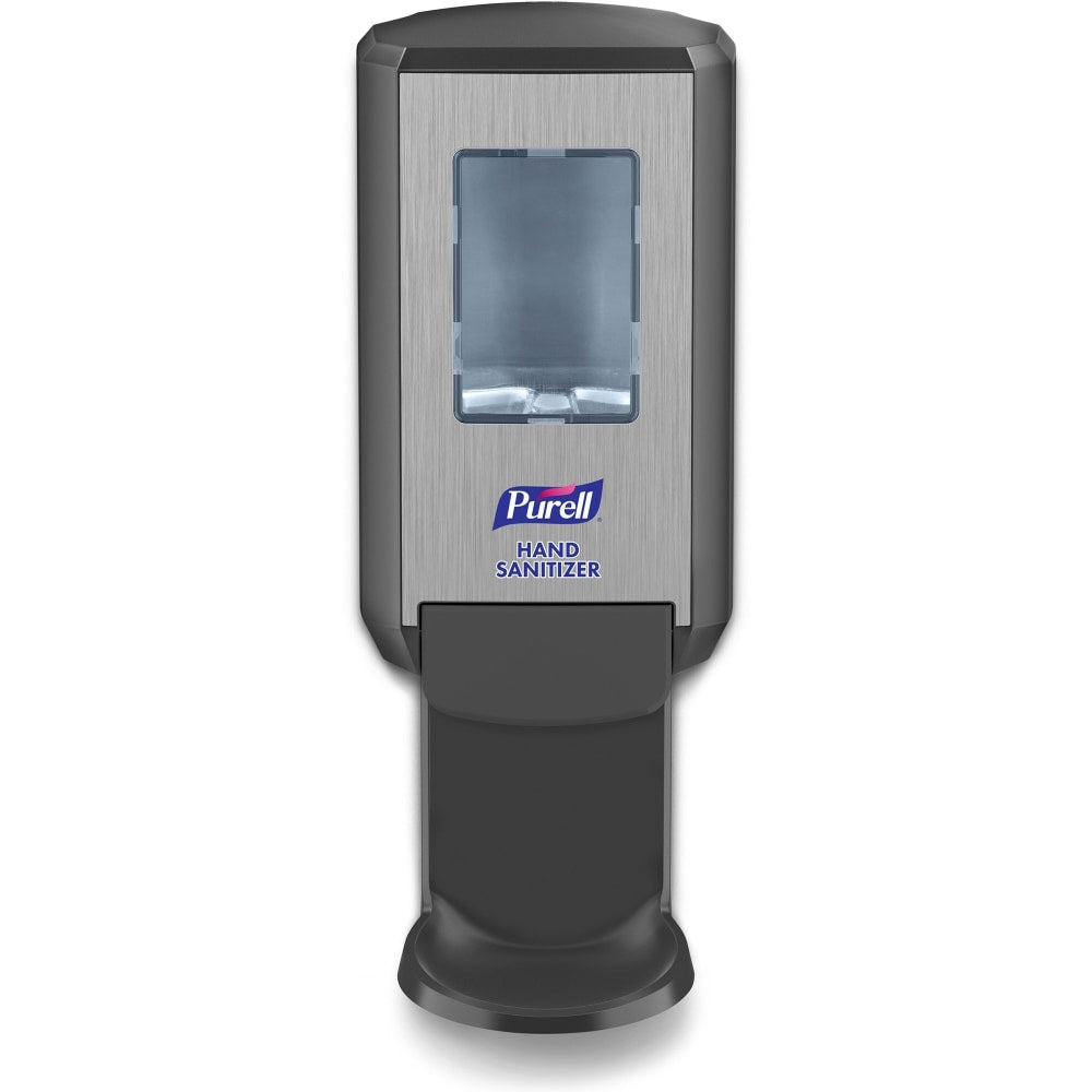 PURELL CS4 Hand Sanitizer Dispenser - Manual - 1.27 quart Capacity - Site Window, Refillable, Sanitary-sealed, Recyclable, Locking Mechanism, Durable, Wall Mountable - Graphite - 1Each