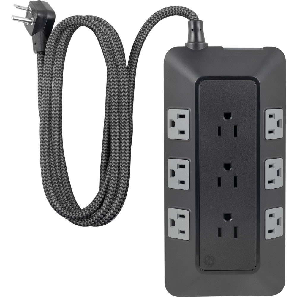GE UltraPro 9-Outlet Surge Protector, 8ft, Black
