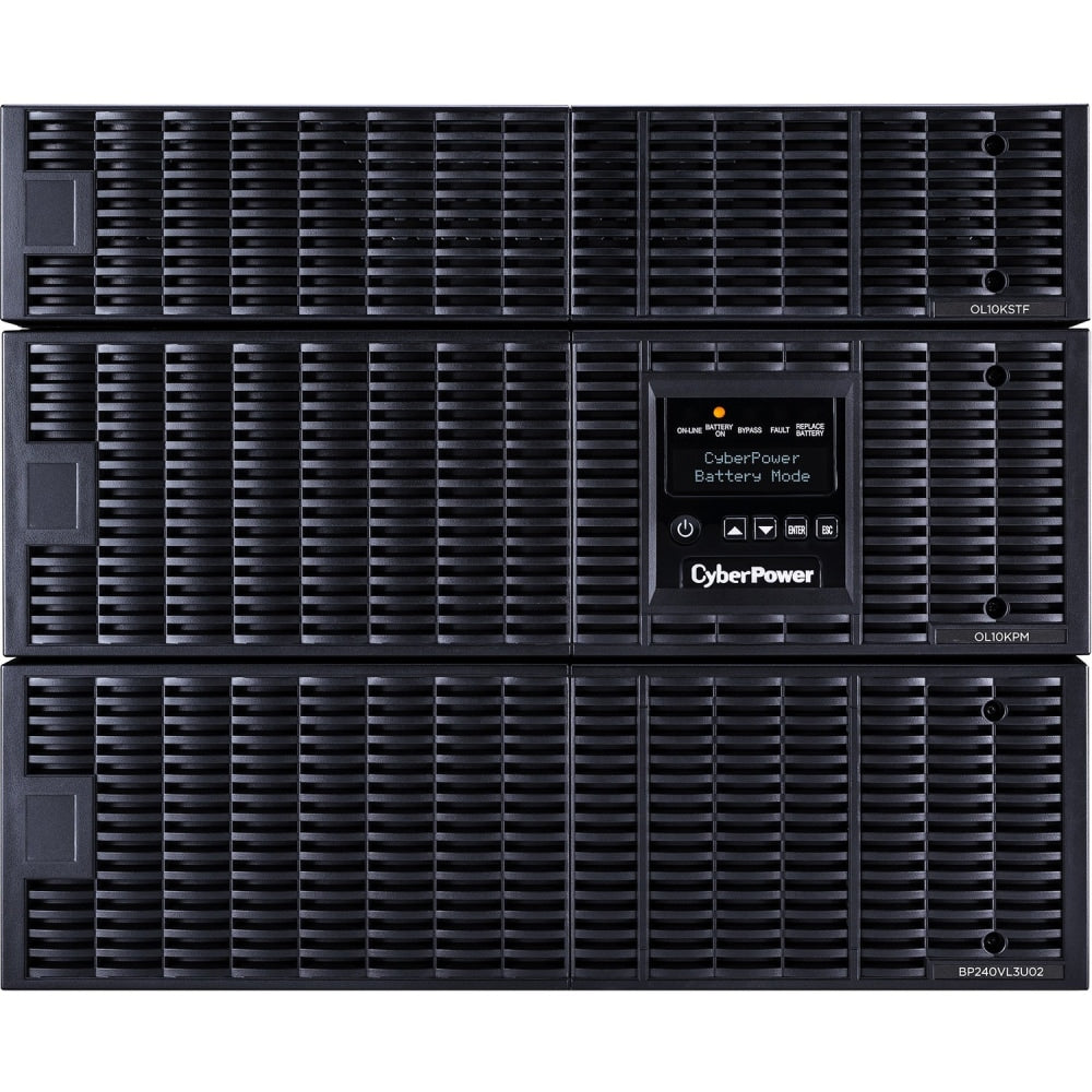 CyberPower OL10KRT Smart App Online UPS Systems - 10000VA/10000W, 200 - 240 VAC, Hardwire, 6U, Rack / Tower, Sine Wave, 4 Outlets, LCD, PowerPanel Business, $300000 CEG, 3YR Warranty