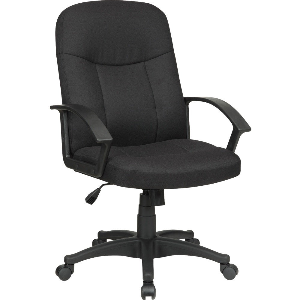 Lorell Executive Ergonomic Fabric Mid-Back Task Chair, Black