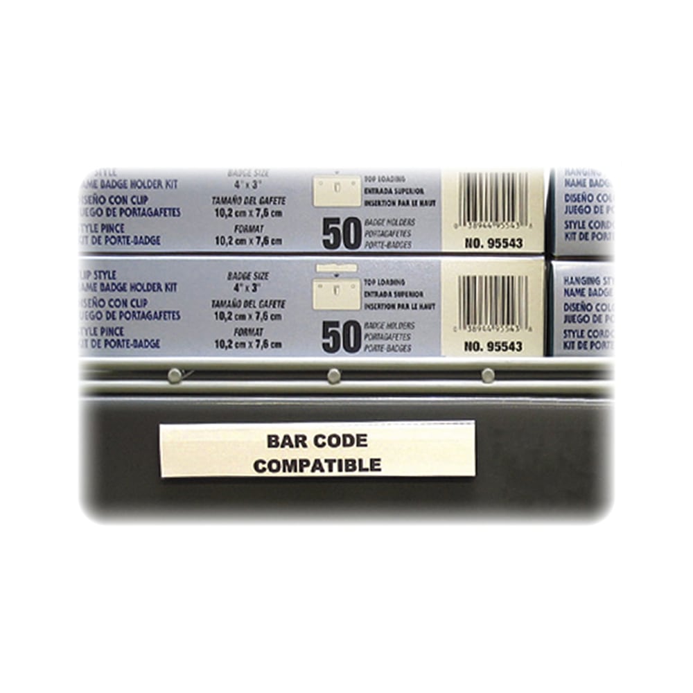 C-Line Hol-Dex Magnetic Shelf/Bin Label Holder, 6in x 1/2in, Clear