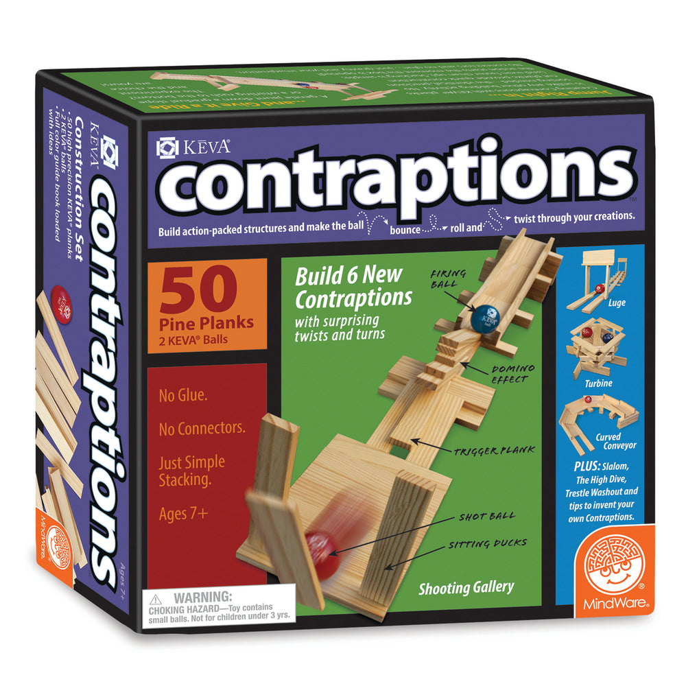 MindWare KEVA Contraptions 50-Plank Set, Multicolor, Grade 1 - 8