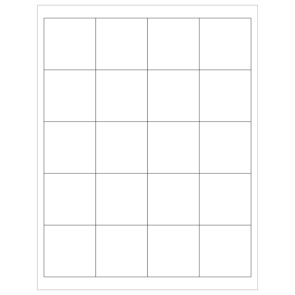 Tape Logic Inkjet/Laser Labels, LL111, Rectangle, 2in x 2in, White, Case Of 2,000