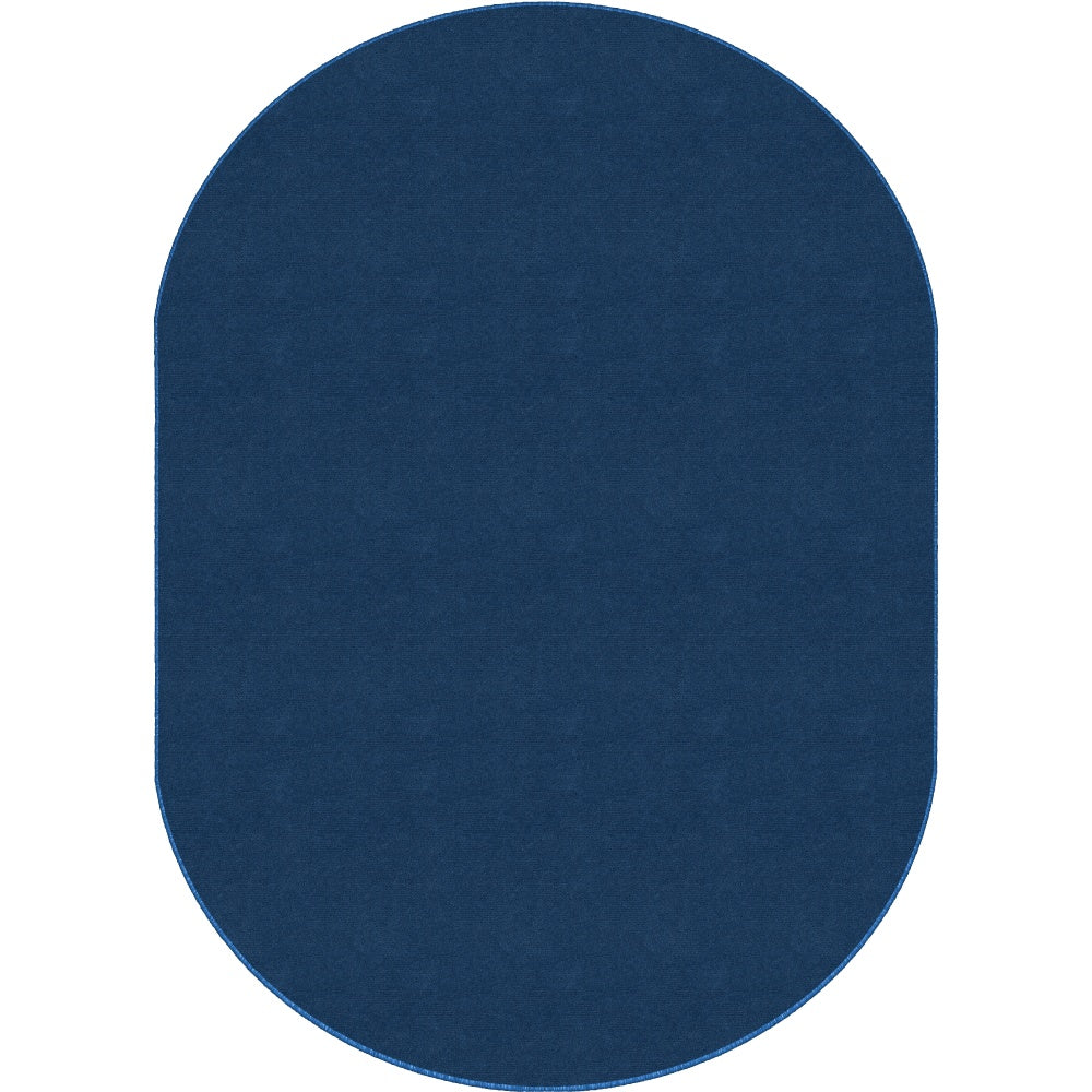 Flagship Carpets Americolors Area Rug, Oval, 7ft 6in x 12ft, Royal Blue