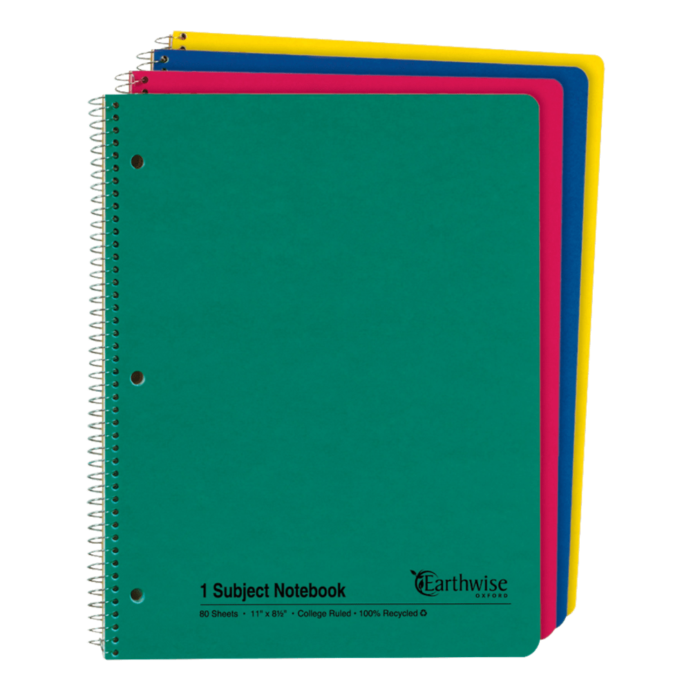 Esselte Wirebound Notebook, College Ruled, 80 Sheets, 8 1/2in x 11in, Assorted Colors