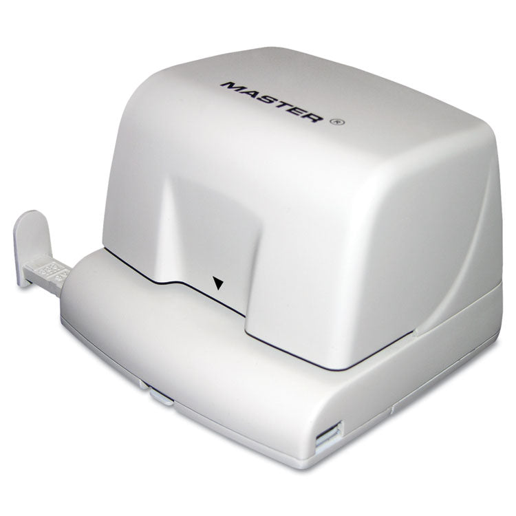 12-Sheet Ep210 Electric/battery-Operated Two-Hole Punch, 1/4" Holes, Beige