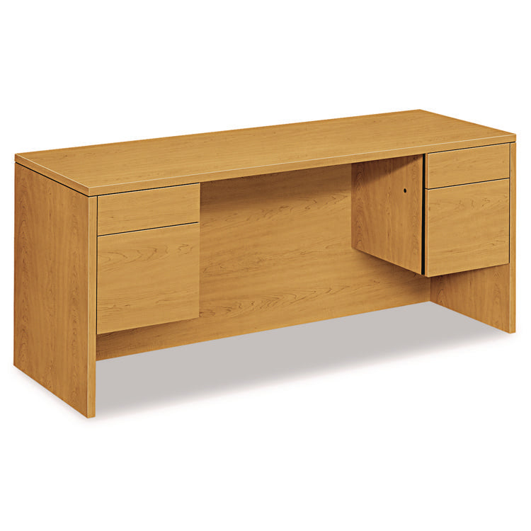 10500 Series Kneespace Credenza With 3/4-Height Pedestals, 60w x 24d x 29.5h, Harvest