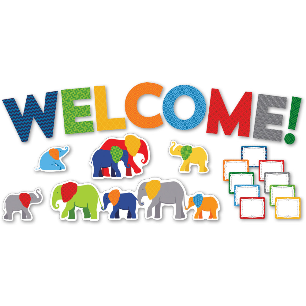 Carson-Dellosa Parade Of Elephants Welcome Mini Bulletin Board Set, Multicolor, Grades Pre-K-5