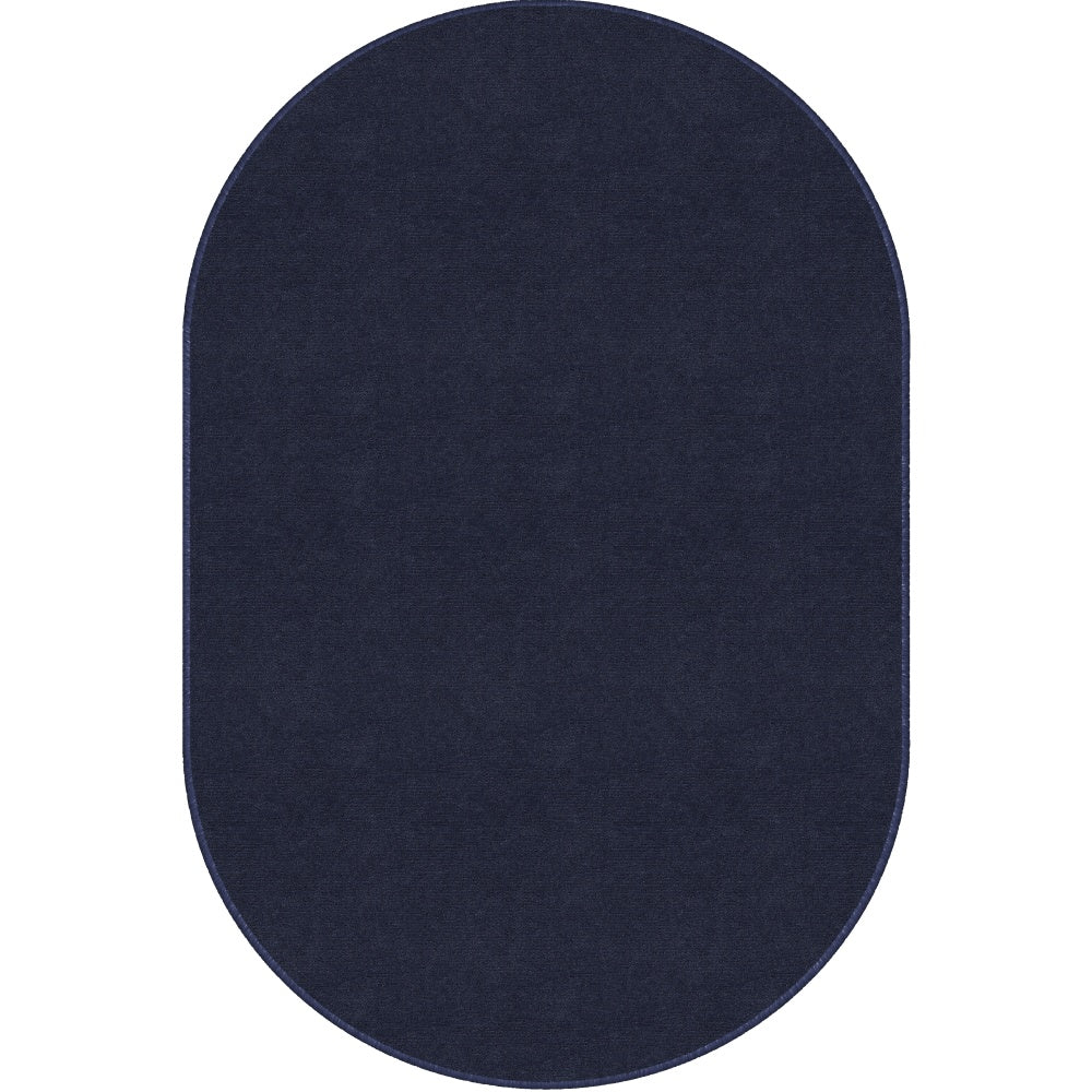Flagship Carpets Americolors Area Rug, Oval, 7ft-1/2ft x 12ft, Navy