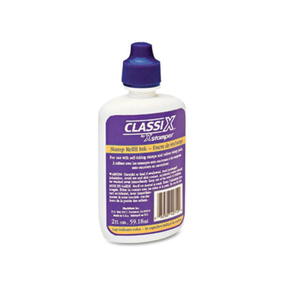 Xstamper Classix Custom Self-Inking Refills - 1 Each - Blue Ink - 2 fl oz