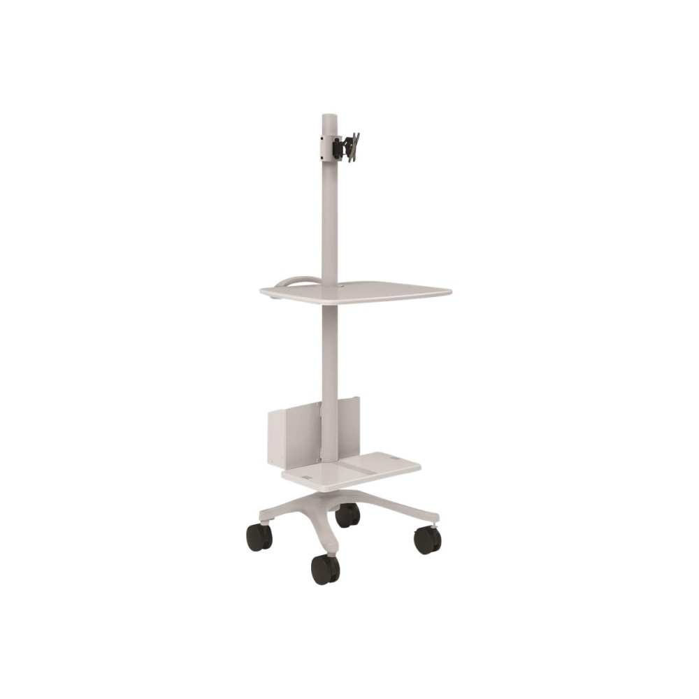 Anthro Zido Computer Cart Workstation Package, 66-1/2inH x 25inW x 24-1/2inD, Cool Gray